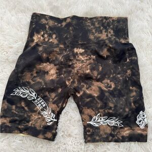 Ladies DarcSport Rooted V2 Sable Seamless Shorts - Desert Marble (S)